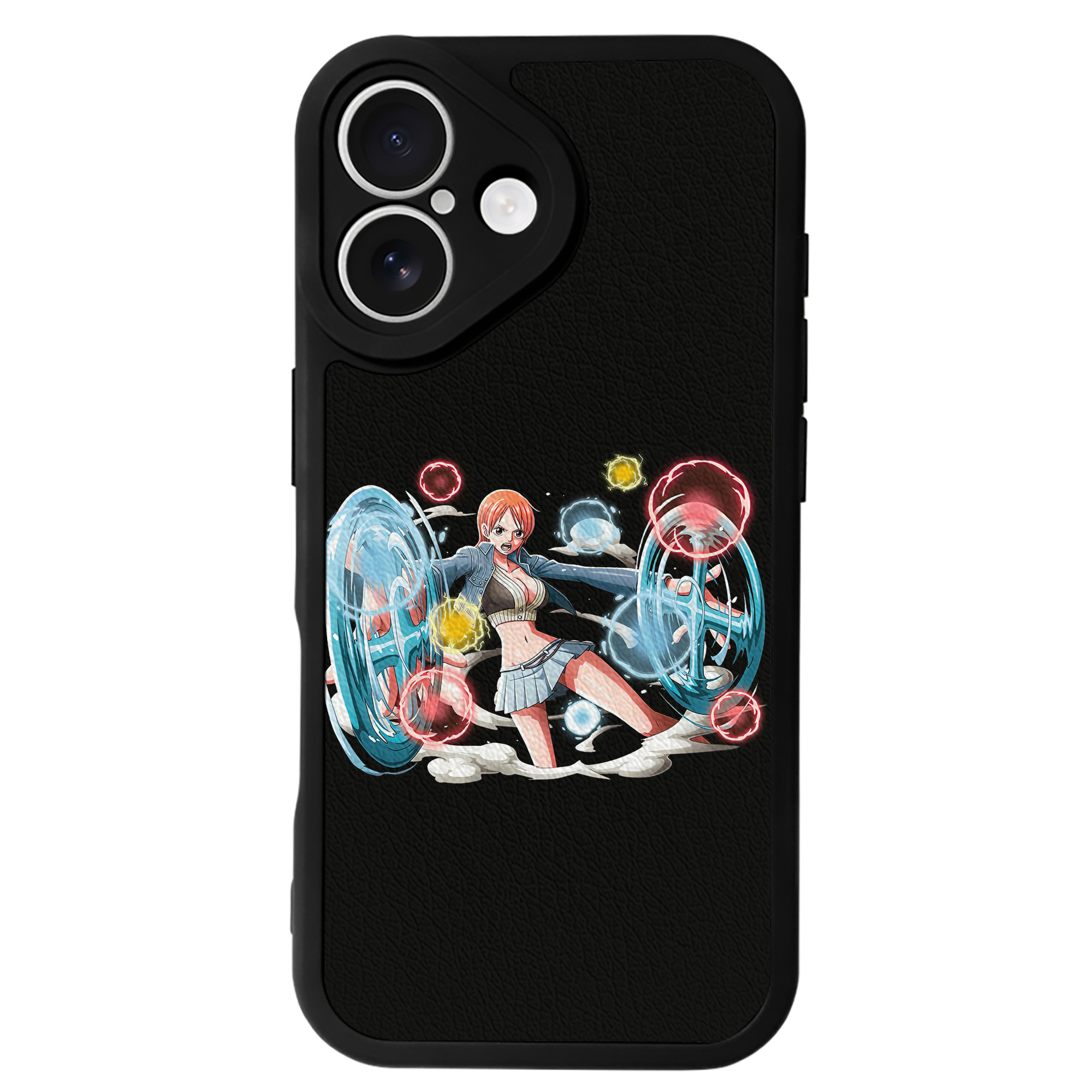 （画像用） ワンピース ナミ ONE PIECE Nami 【iPhone 16シリーズ対応】シリコンスマホケース（レザー調） 材質：シリコン